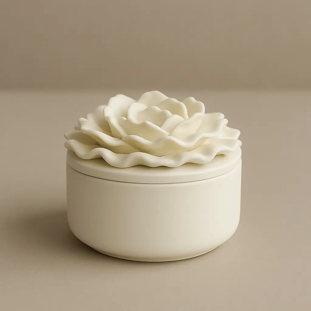 Bougie parfumée rechargeable modèle Camélia - L'Art du Parfum d'Intérieur - A&B Créations