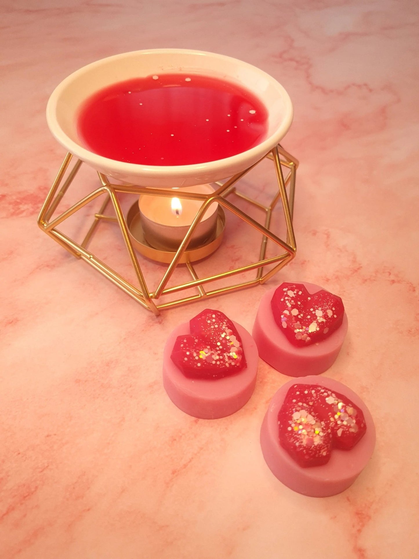 Fondant parfumé à la cire d’olive – Parfum Pomme d’Amour – 20 g - A&B Créations