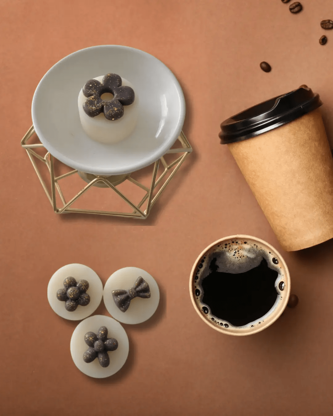 Fondant Parfumé Café Intense - Cire d'Olive 20g fabrication artisanale Française - A&B Créations