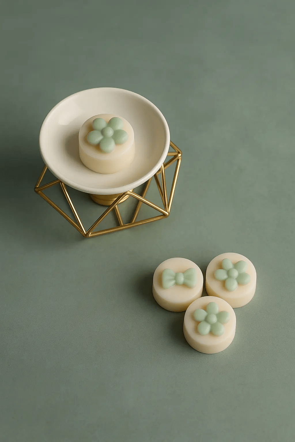 Fondant Parfumé Pistache - Cire d'Olive 20g Fabrication artisanale française - A&B Créations