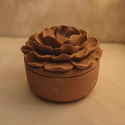 Bougies économiques et écologiques rechargeables en jesmonite cire de soja - fabrication française artisanale