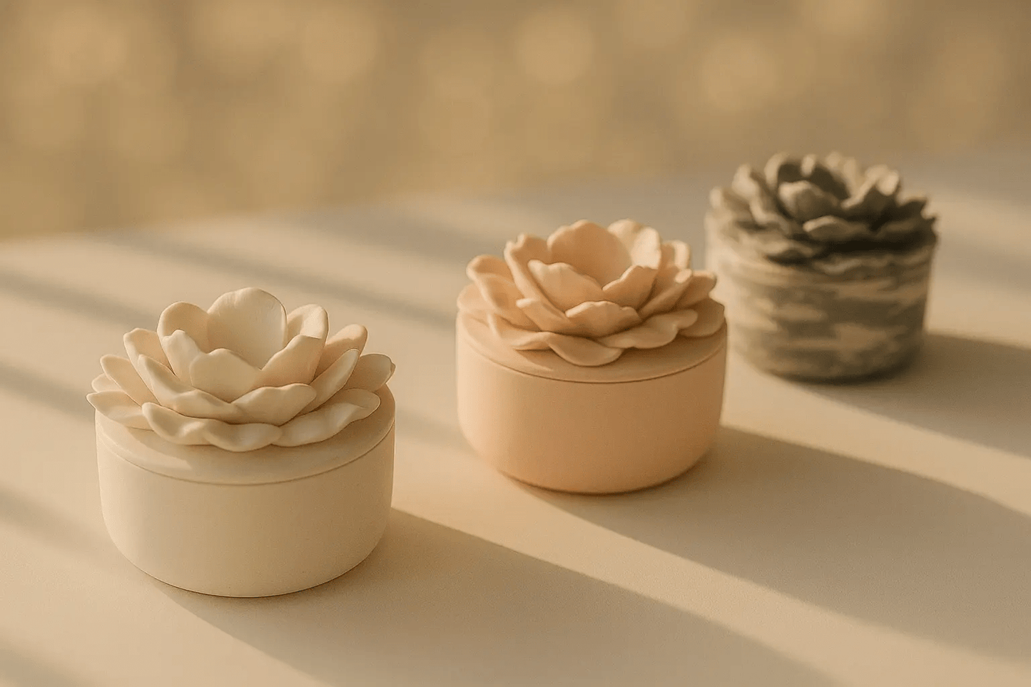 Bougie parfumée rechargeable modèle Camélia - L'Art du Parfum d'Intérieur - A&B Créations