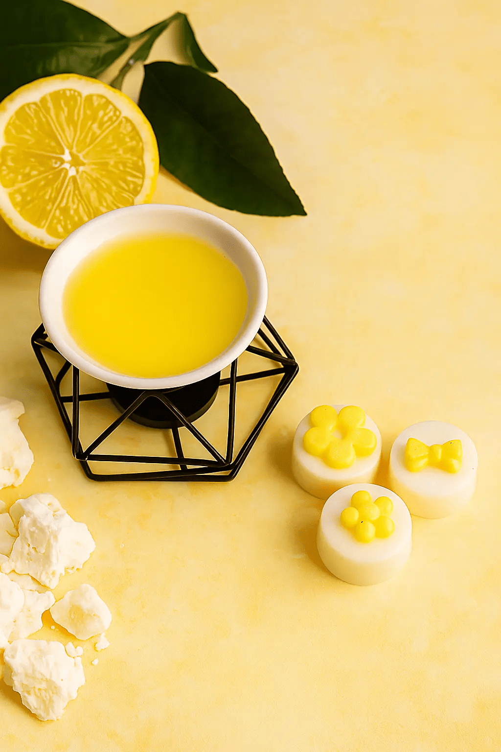 Fondant parfumé Citron Meringué cire d'olive 20gr - fabrication française artisanale - A&B Créations