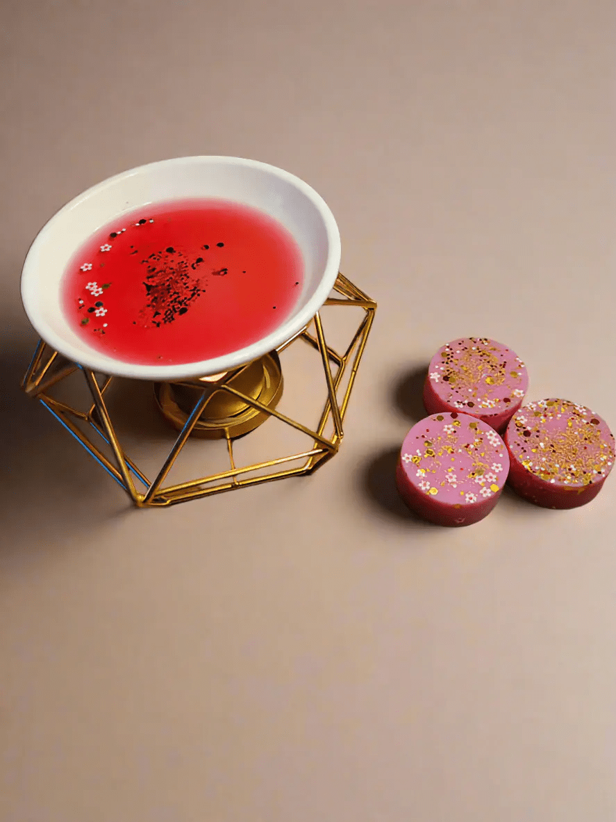 Fondant parfumé Framboise noire vanille cire d'olive 20gr - fabrication française artisanale - A&B Créations